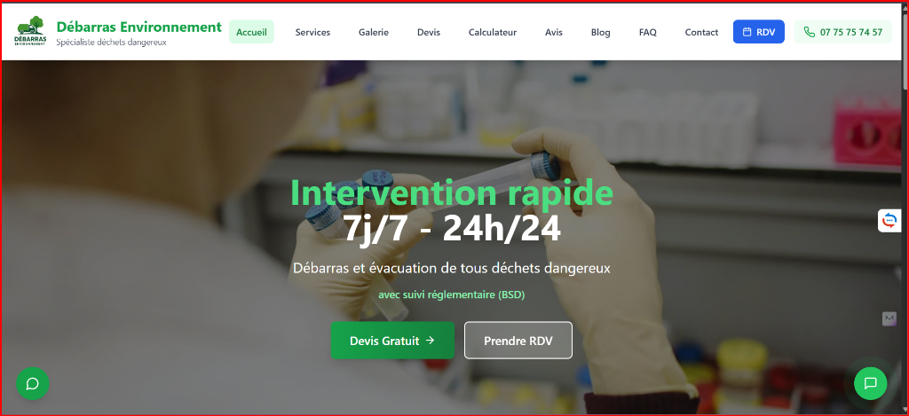 Site Web - Débarras Environnement