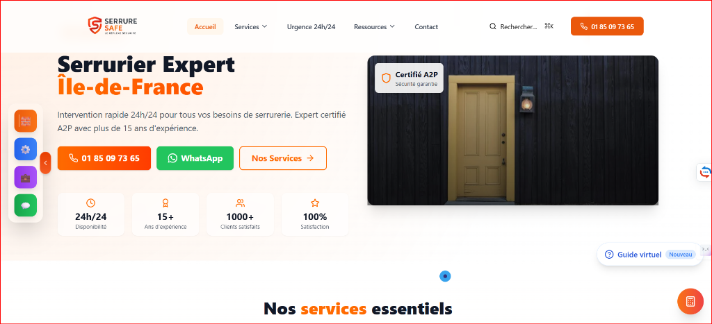 Site Web - Serrure Safe